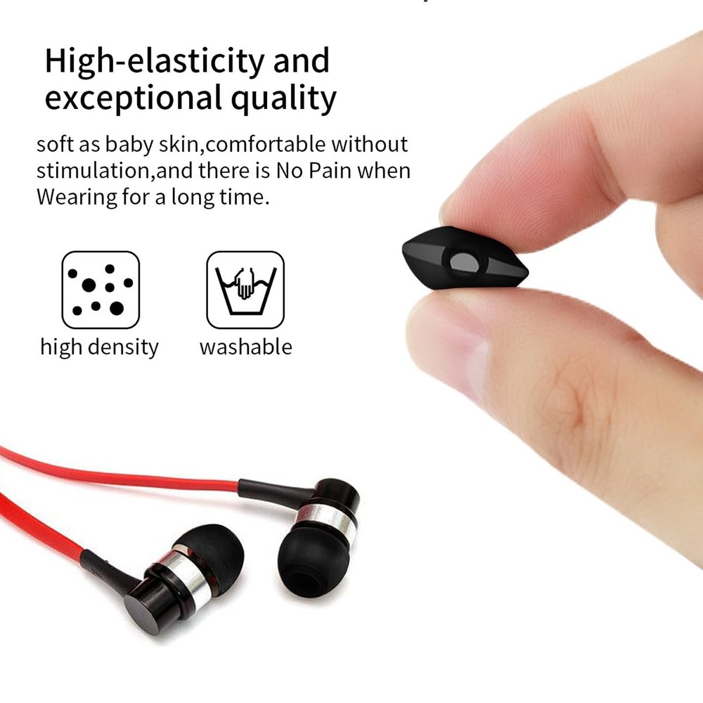 60PCS Earbuds Replacement Tips Silicone, Ear Bud Replacement Pieces Silicone,...
