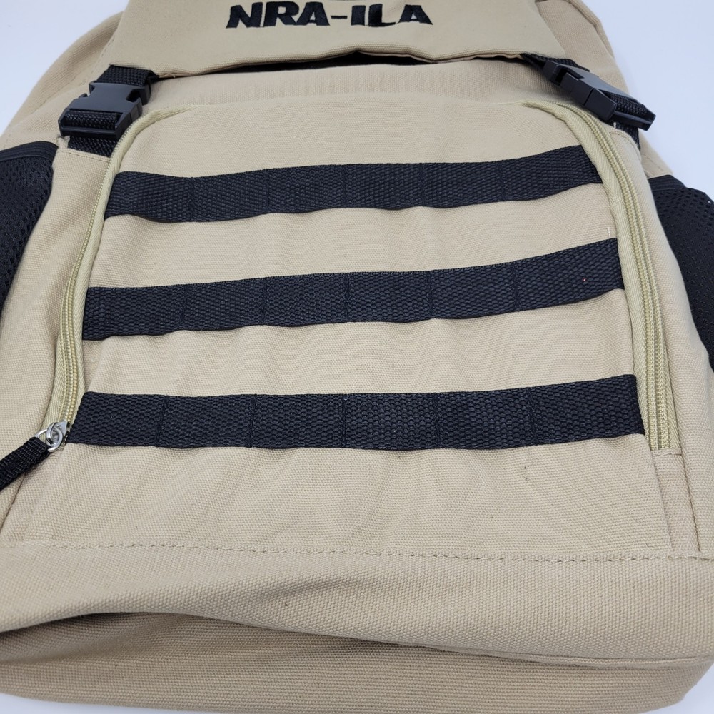 NRA-ILA Embroidered Eagle Logo Backpack Tactical Bug Out Bag Beige