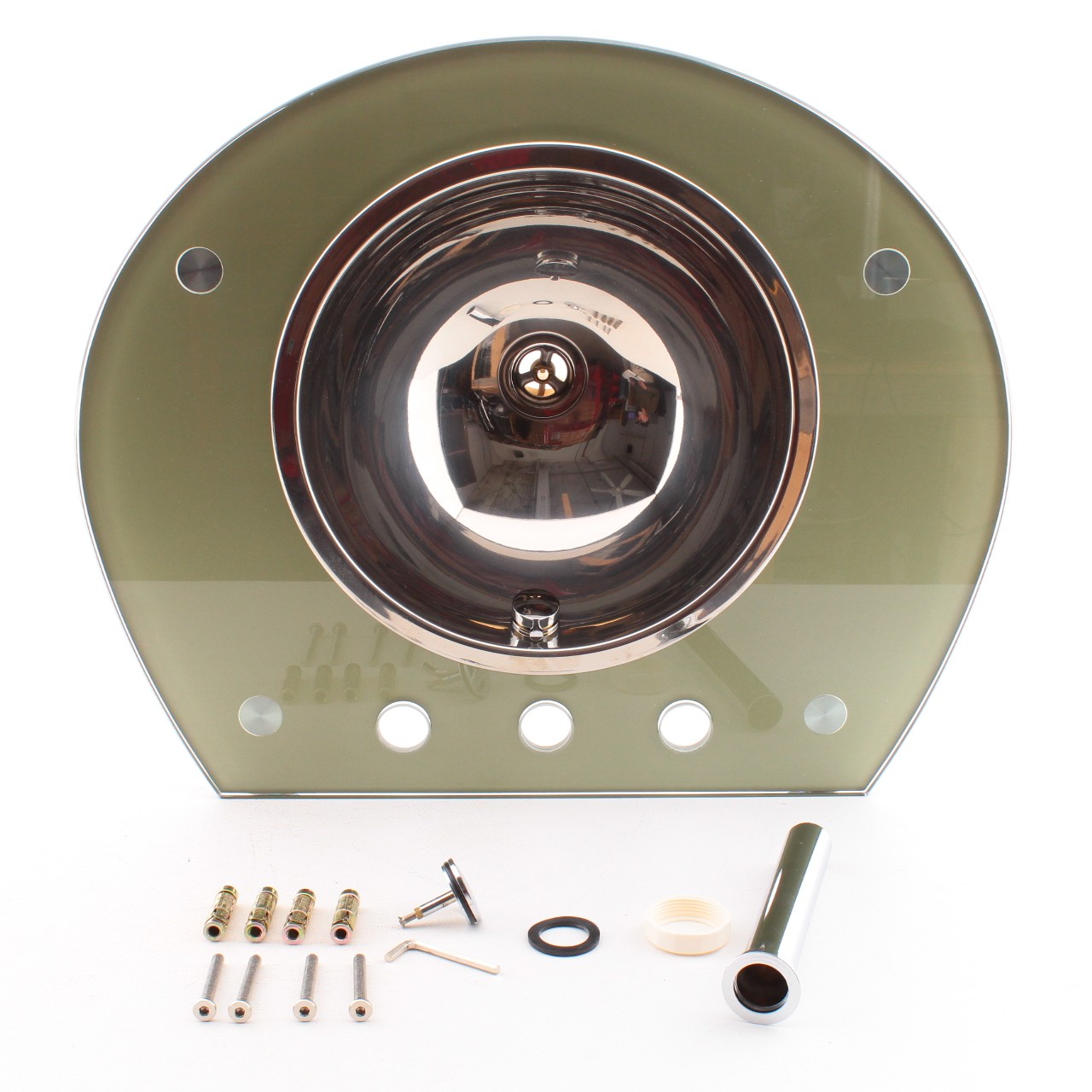 Decolav White Triangle Stainless Pedestal 3101T-P-WH