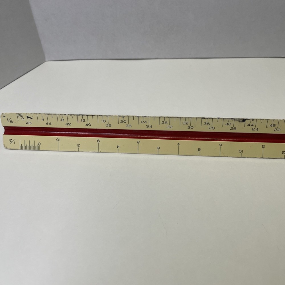 Vintage Pickett 234A Triangular Scale Ruler Used Nice!!!