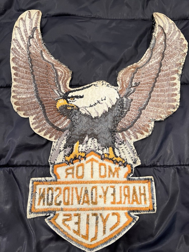 Harley-Davidson Embroidered Eagle Patch – Large Iron On Back Jacket Motorcycle