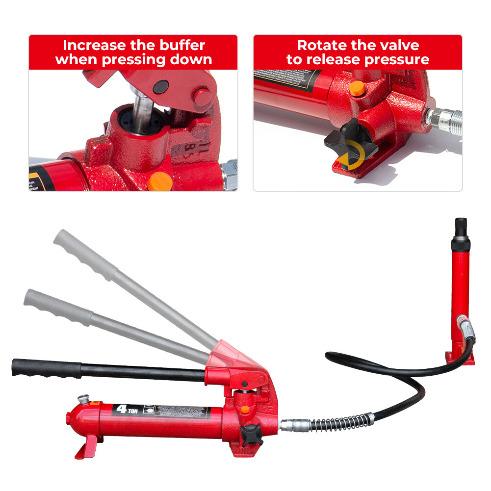 BIG RED Torin Portable Hydraulic Ram Auto Body Frame Repair Kit 4 Ton (8000lbs)