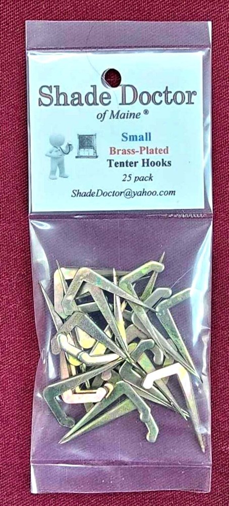 Small Brass Plated Tenter Hooks - 25 Pack