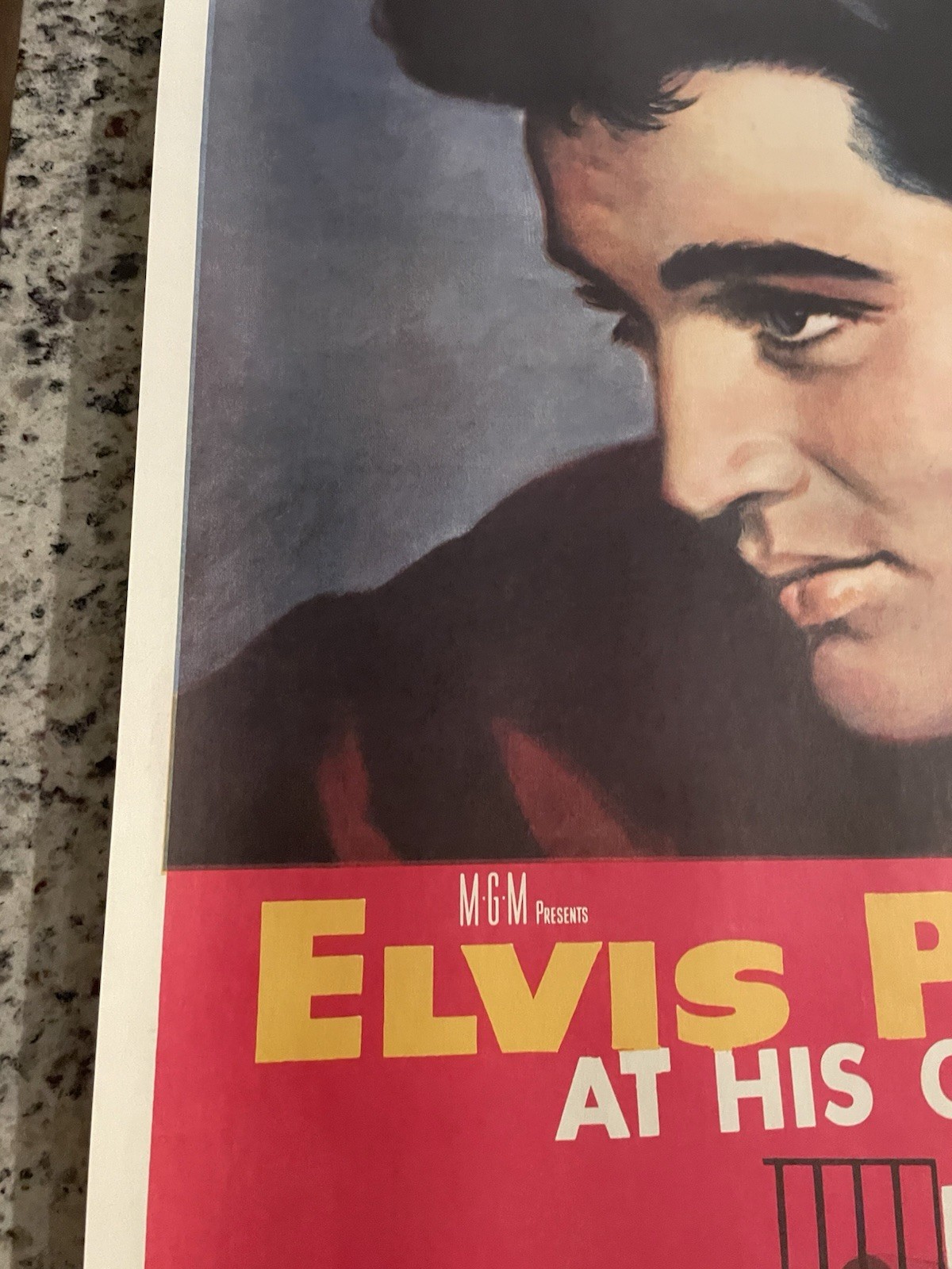Elvis Presley at his Greatest MGM Movie Poster Jailhouse Rock 40” X 26” (Repro)