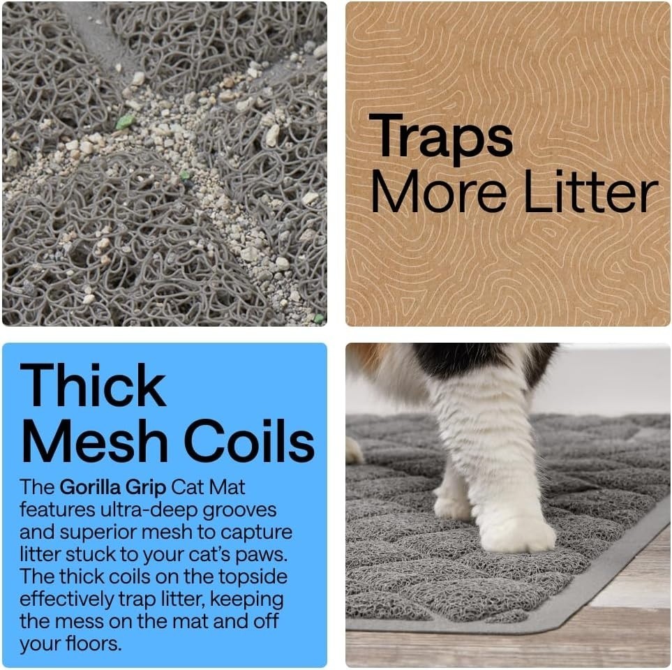 Cat Litter Trapping Mat for Scatter Control