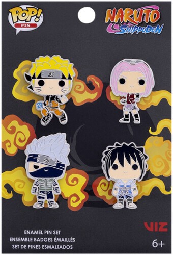 Naruto Team 7 Enamel Pin 4-Pack Set