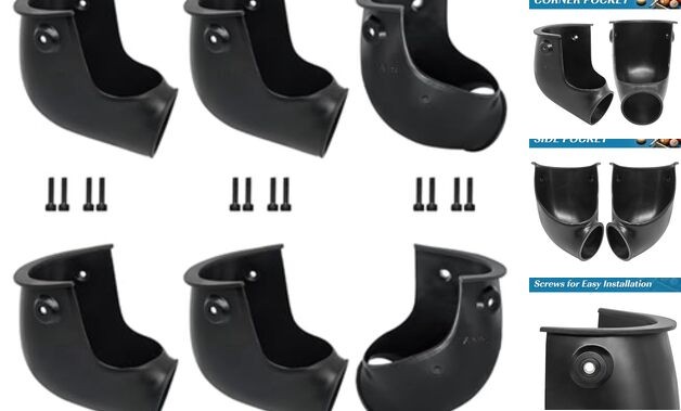 Pool Table Pockets Replacement Pockets for Billiard Table Set of 6