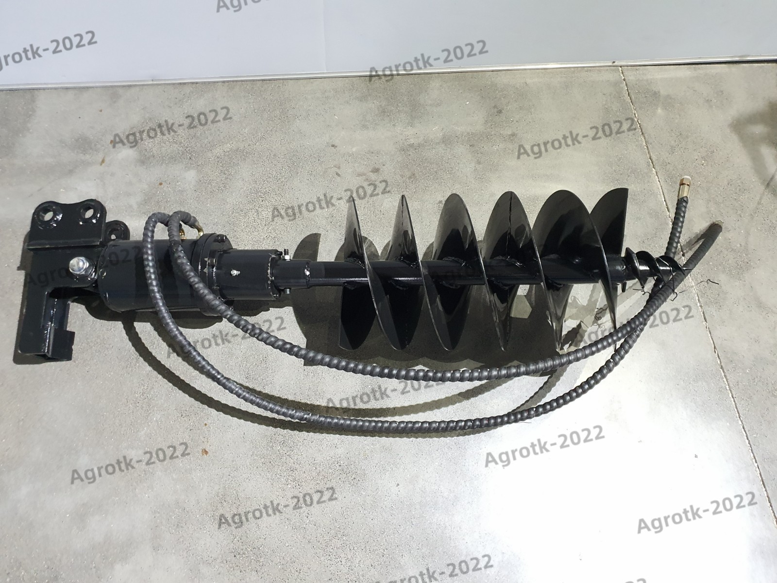 Agrotk Auger Drill Bit with Hoses for Mini Excavator Attachment