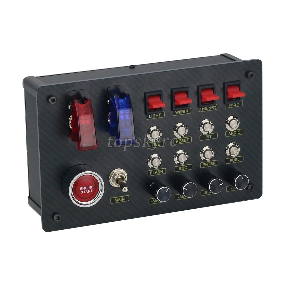 ZQSR Horizontal Button Box SIM Racing Control Box f/Thrustmaster Simagic Fanatec