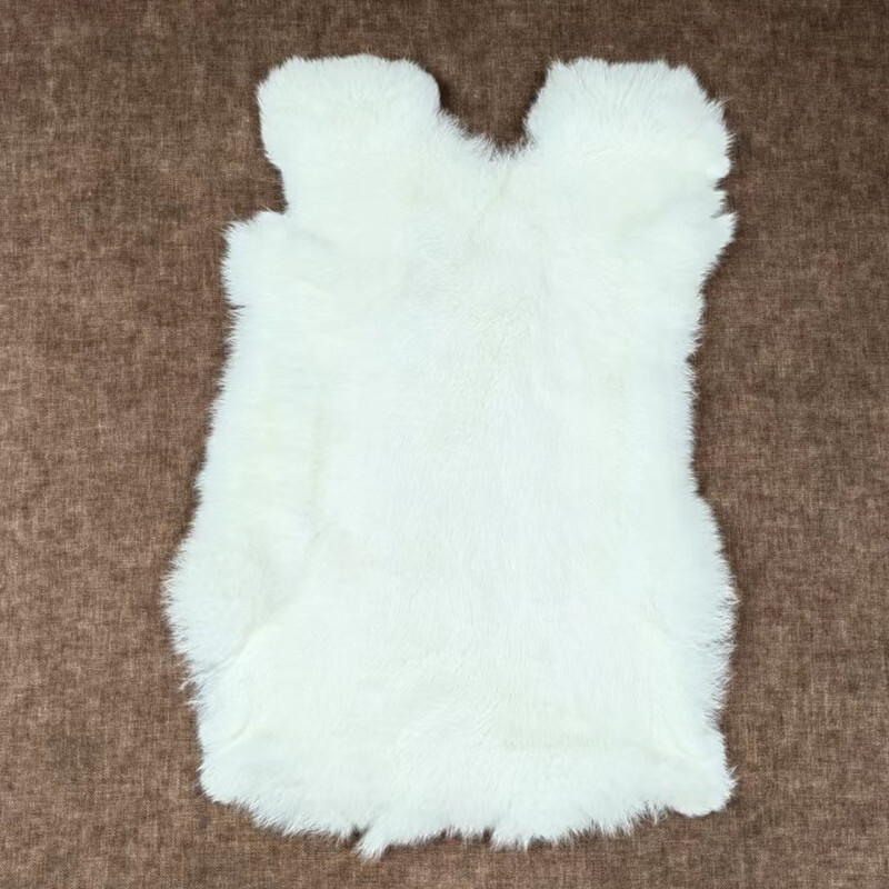 Real Rabbit Fur Real Fur Carpet Rug Throw Leather Pelt Cosy Suitable Craf 8-14''