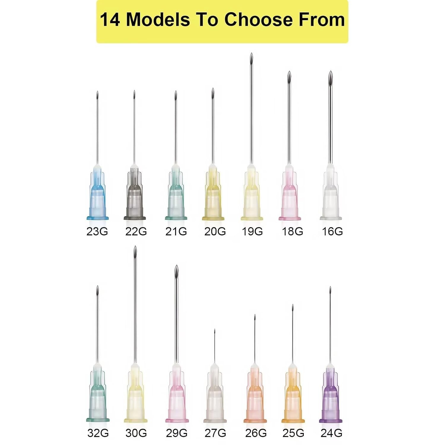 27 Gauge 0.5 Inch Needle, Individually Wrapped, 100 PCS Luer Lock 27Ga/0.5in