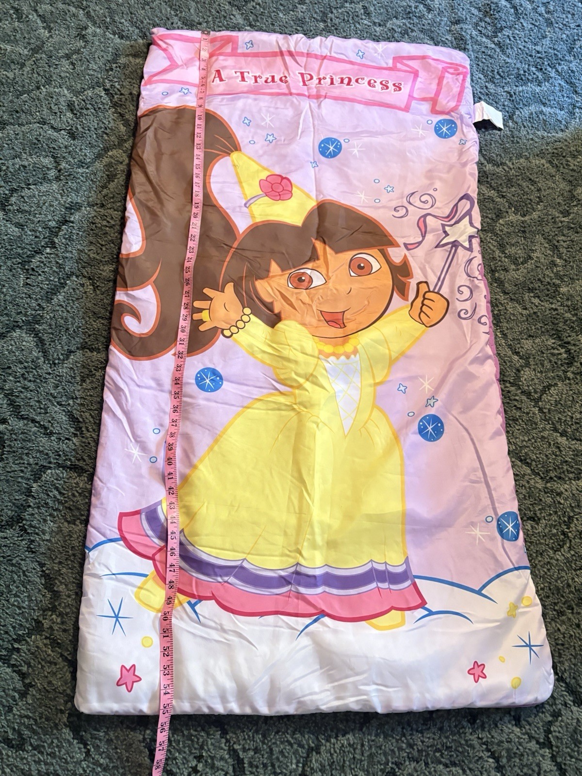 Dora The Explorer VTG Sleeping Bag True Princess Bright Colors 30 By 57 E