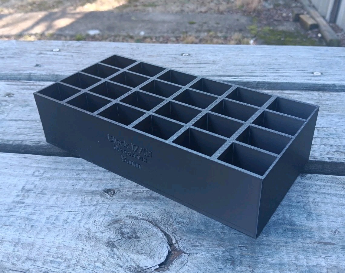 24 Mag Storage Rack For Glock 17/19 9mm magazines