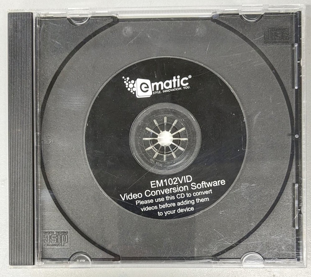 Ematic Video Conversion EM102vid Software Disc