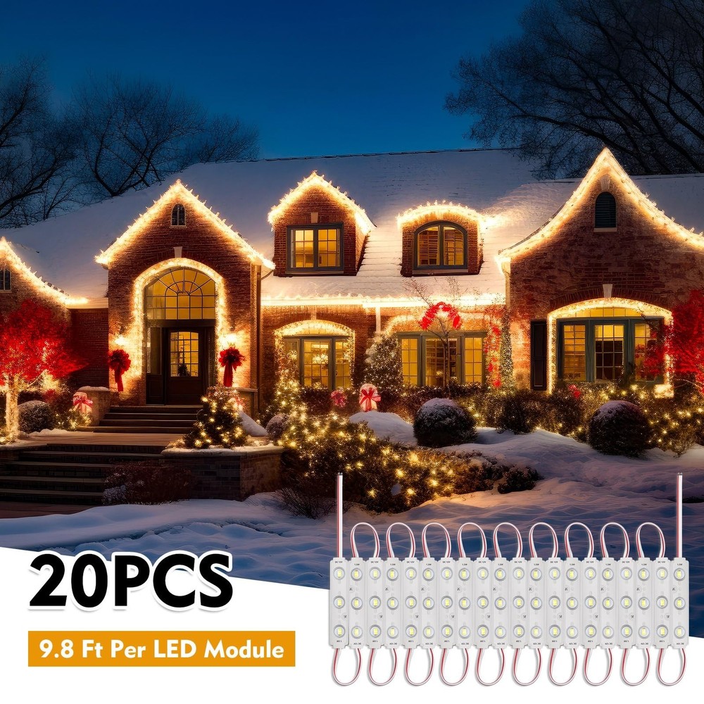 60 Pcs LED Module Replacement Lights for Inflatables, White 6500K 5730 SMD 15...