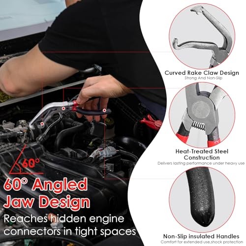 3-Piece Electrical Disconnect Pliers Set, Electrical Connector Separator