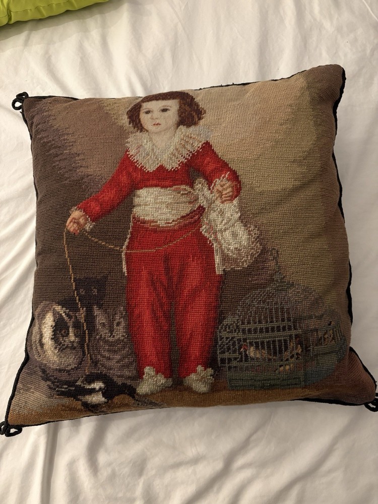 Vintage Bucilla Needlepoint Cushion