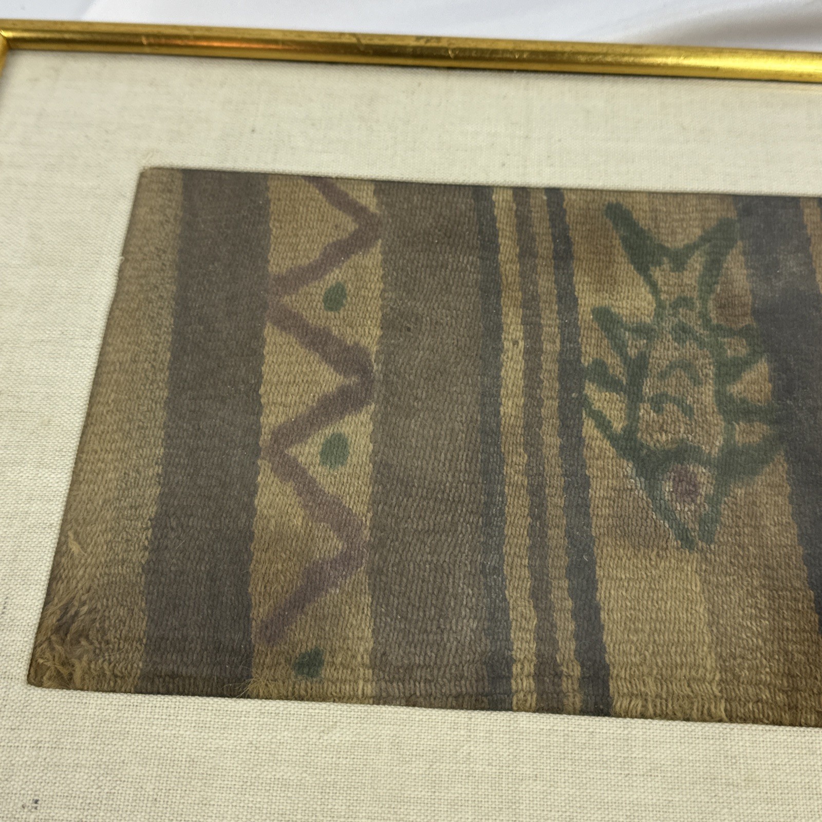 Pre-Columbian textile fragment Framed - Peruvian Chancay? Tiahuanaco?