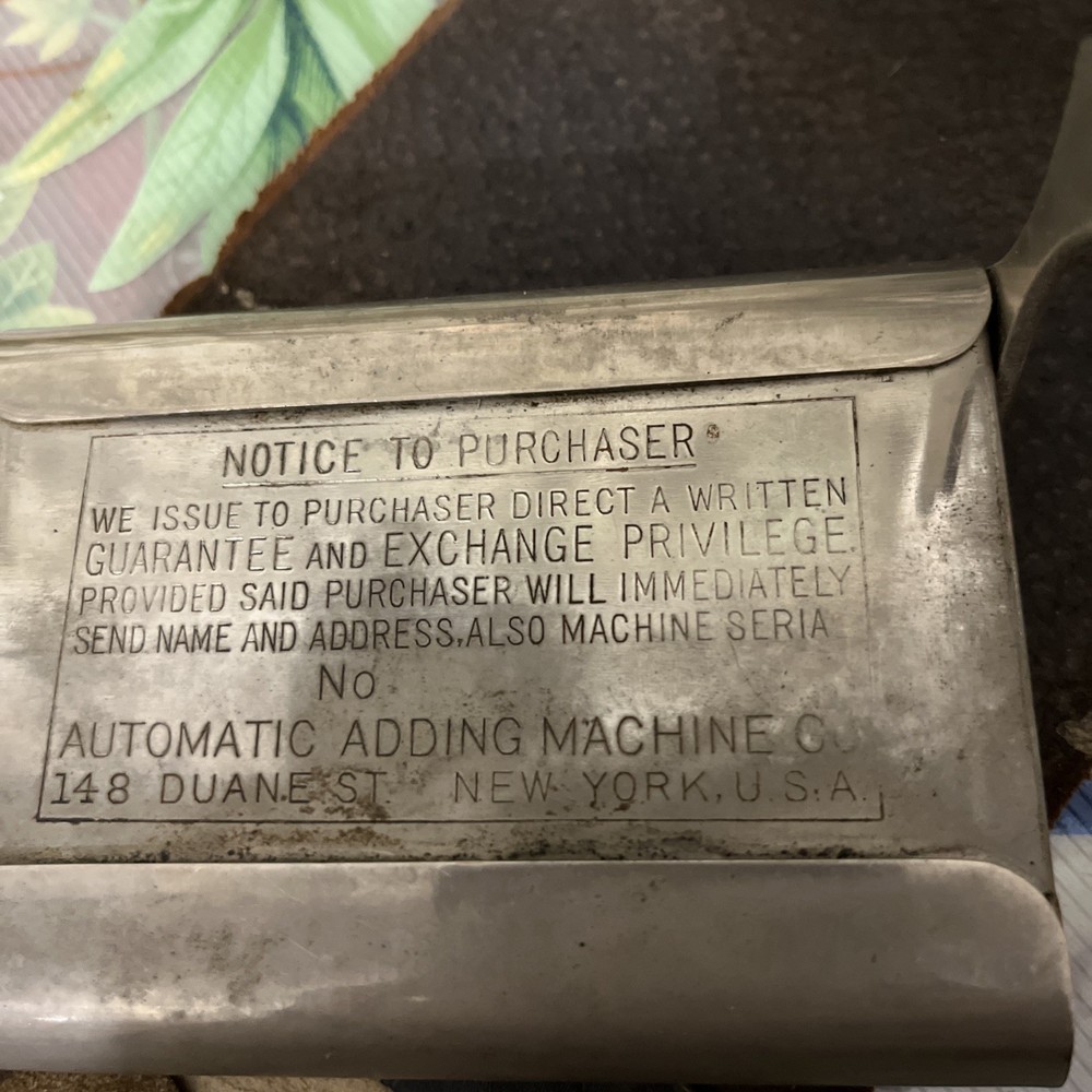 Antique GOLDEN GEM 4 ¾” Automatic Adding Machine NY Pocket Size c. 1907: Working