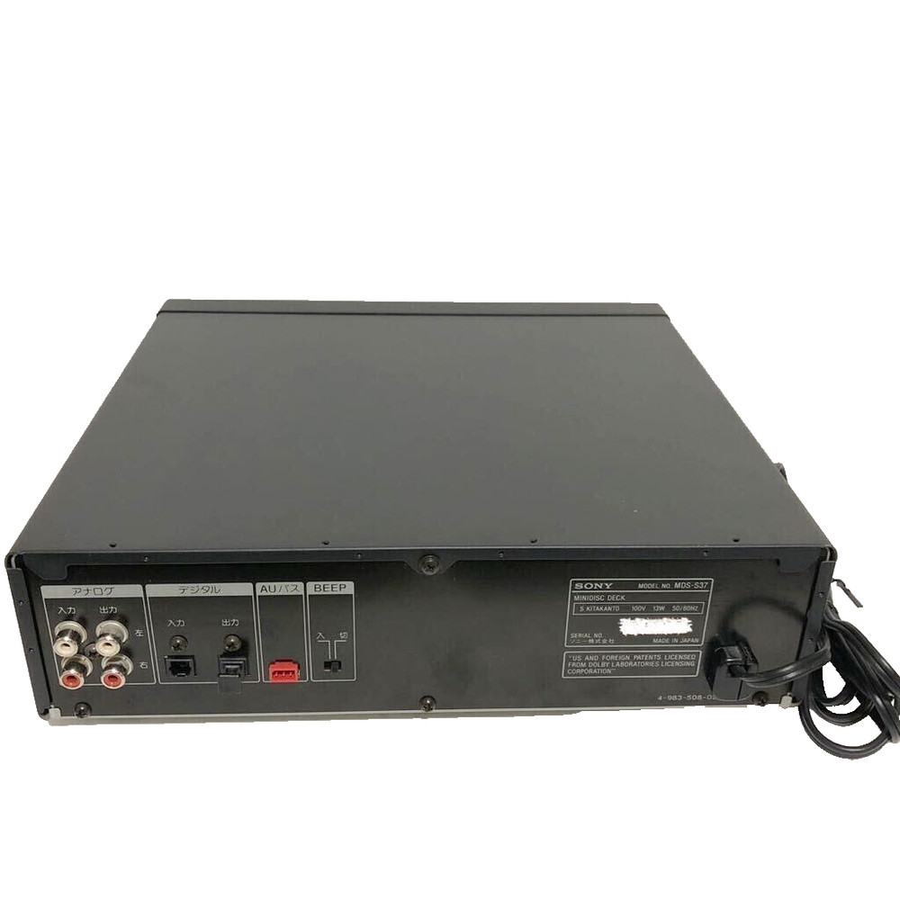 SONY MDS-S37 MiniDisc Recorder Deck Black Good GP