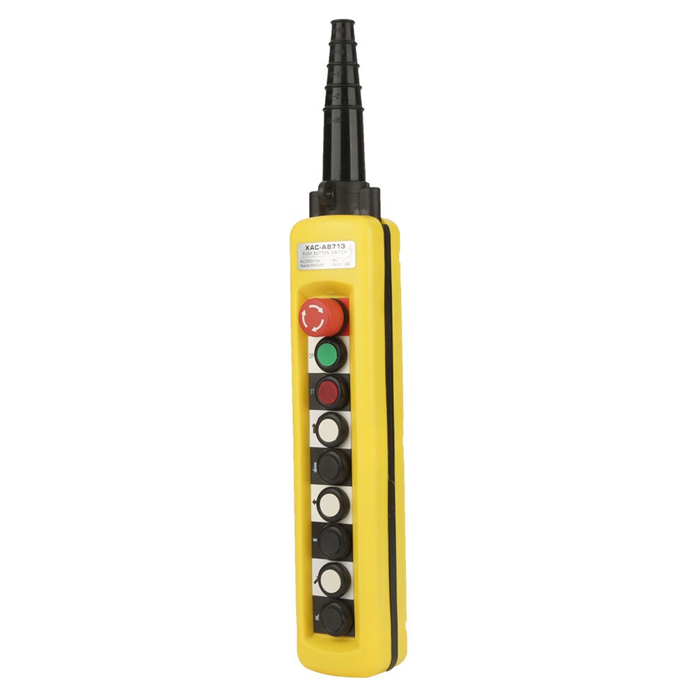 CraneChain Hoist Push Button Switch Lifting Pendant Controller W/Emergency Stop