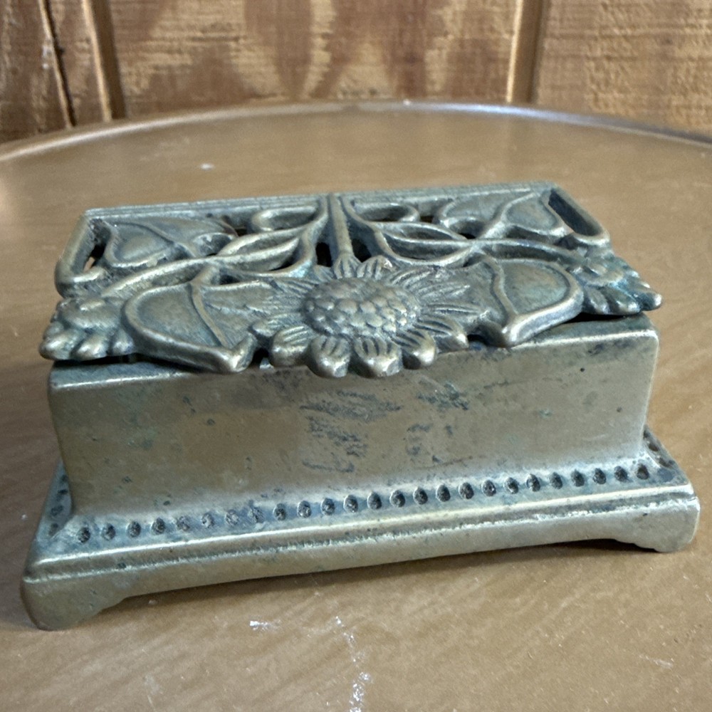 Vtg. Silvestri Solid Brass 2 Roll Stamp Holder