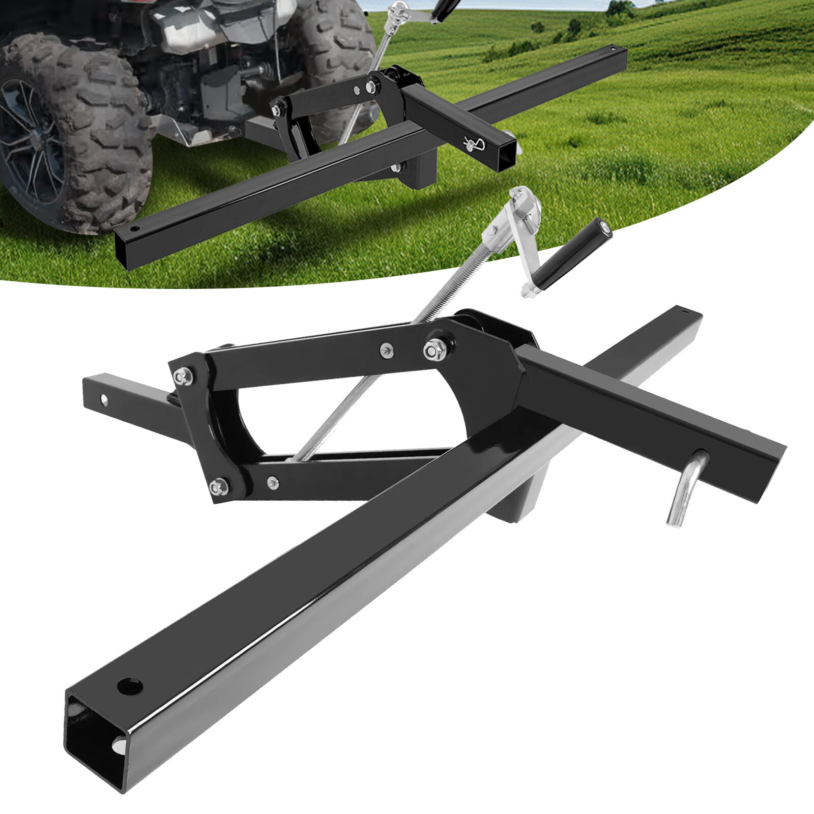 Manual Implement 1-Point Lift For ATV/UTV Field Work 2" Receiver Lawn Tractor