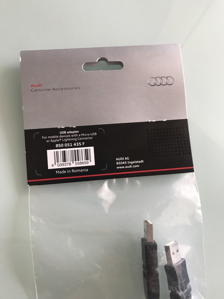 AUDI Genuine USB Cables- Lightning & Micro-USB, OEM, NEW !!!