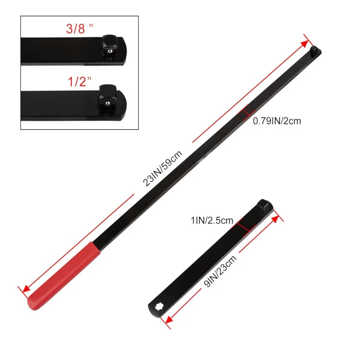 Serpentine Belt Tool Kit,Universal 3/8" 1/2" Drive Serpentine Belt Adjust Tighte
