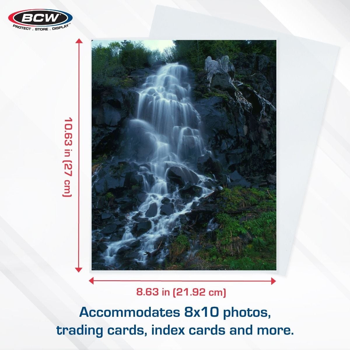 BCW 8x10 Photo Sleeves 100 Pack Clear Archival Acid-Free Print Protectors