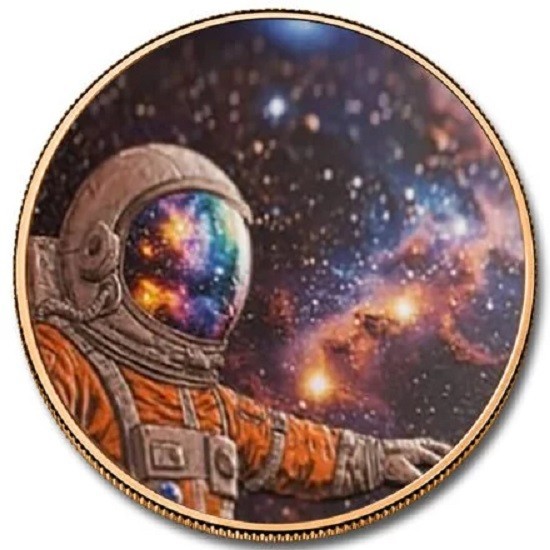 5 oz Space Commander Colorized Copper in Capsule