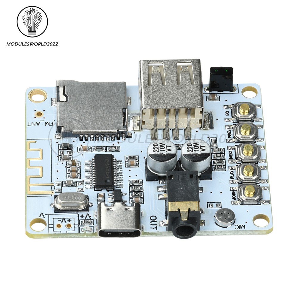 Bluetooth 5.4 Audio Receiver Board MP3 Lossless Decoder Decoding Module Type-C