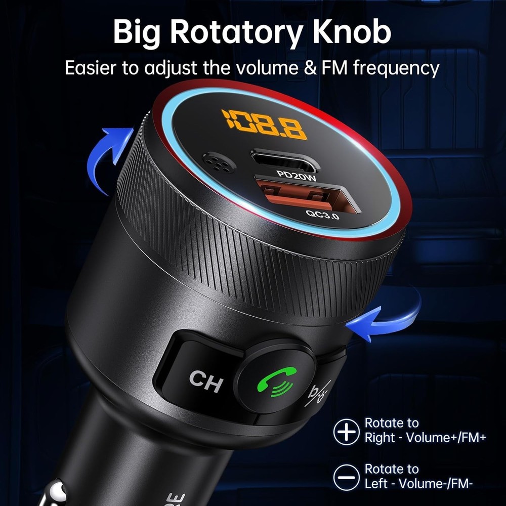 Crystal Clear Hands-Free Calling Bluetooth FM Transmitter