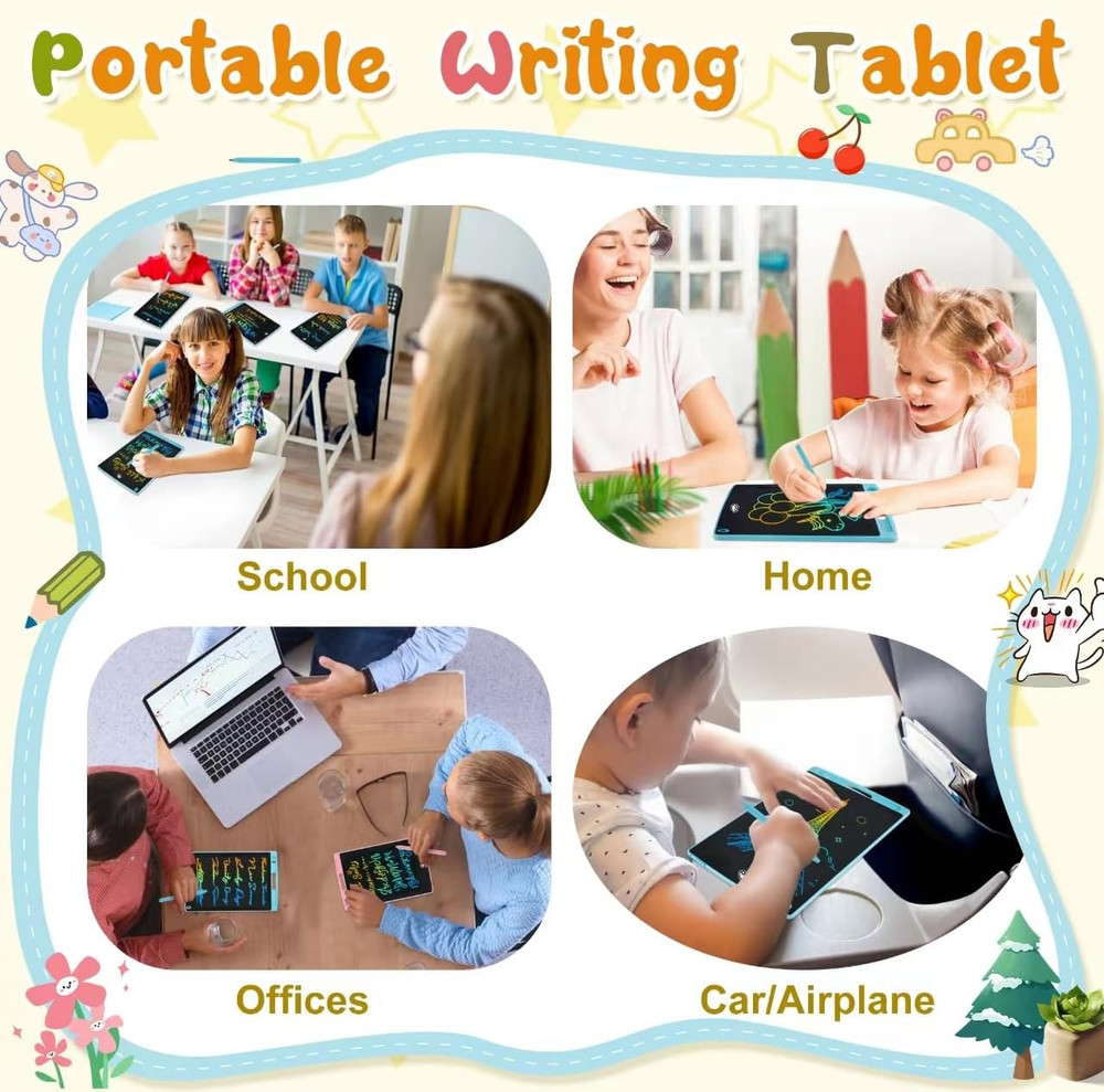 2 Pack LCD Writing Tablet, Electronic Drawing Writing Board, Erasable Drawing Do