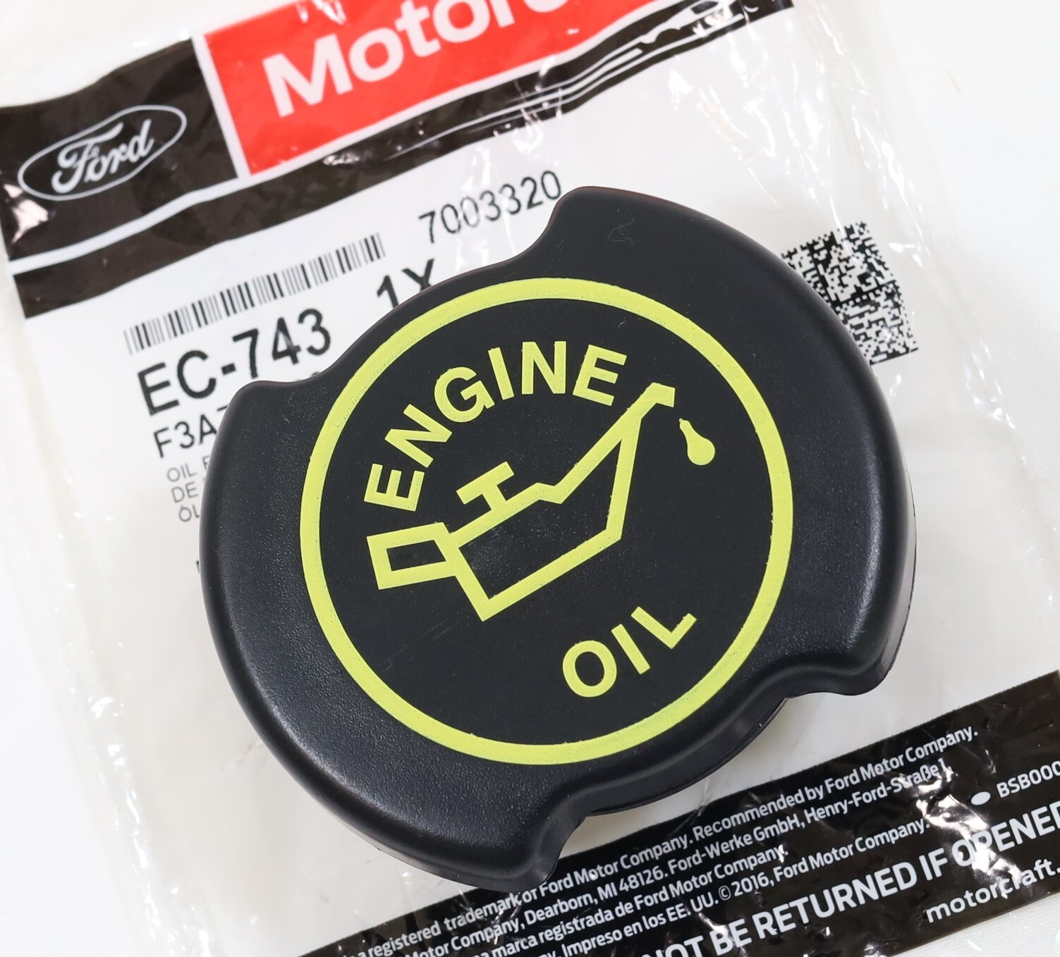 OEM Motorcraft EC-743 Engine Oil Cap 1994–2010 7.3L 6.0L 6.4L Powerstroke Diesel