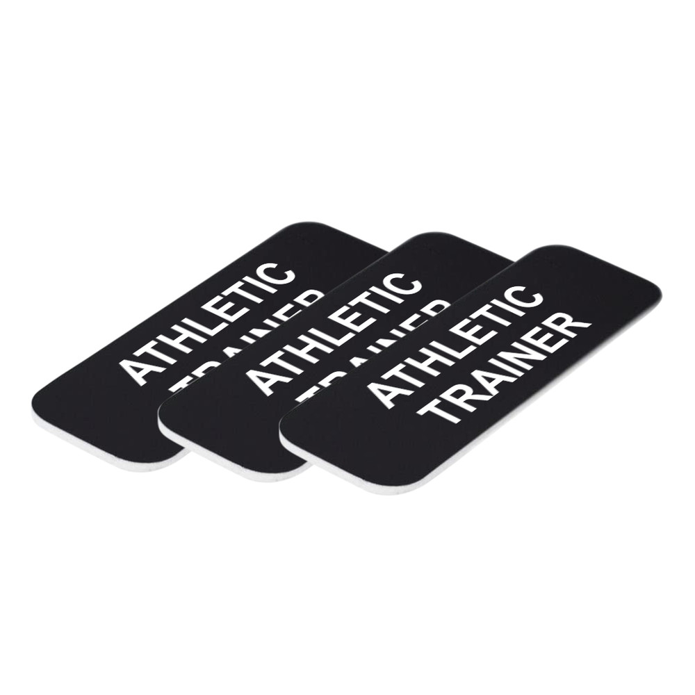 Athletic trainer 1 x 3" Name Tag/Badge, (3 Pack)