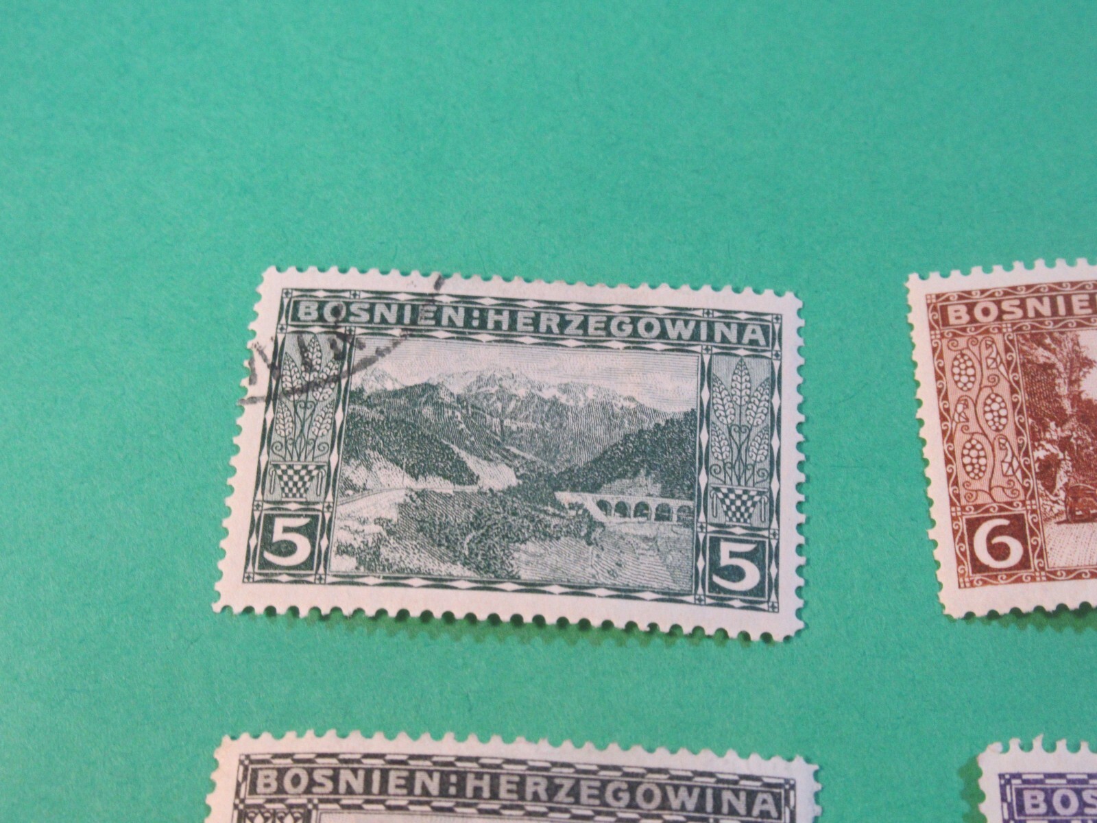 BOSNIEN HERZEGOWINA BOSNIA 6 STAMP LOT USED ISSUED 1879 - 1906 SCENIC VIEWS