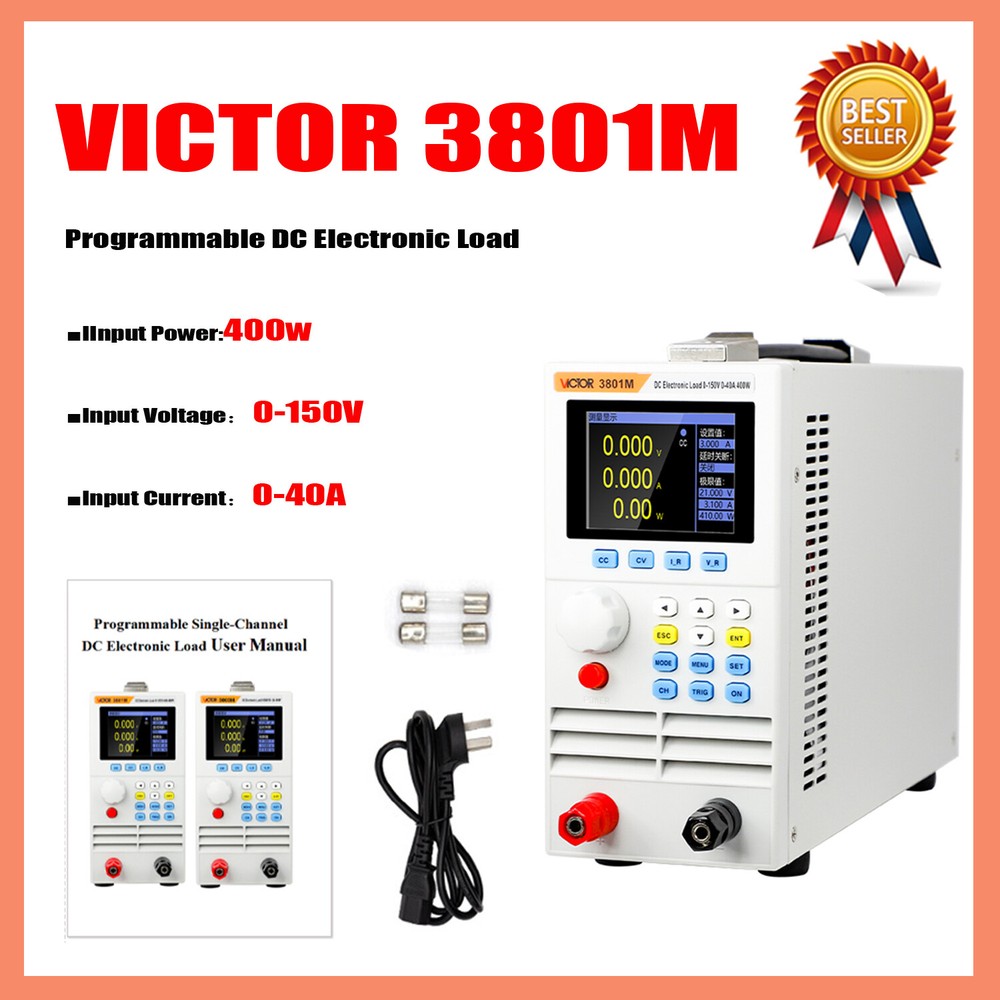 VICTOR 3801M 3803M 3824M Programmable DC Electronic Load Power 400W✦Kd