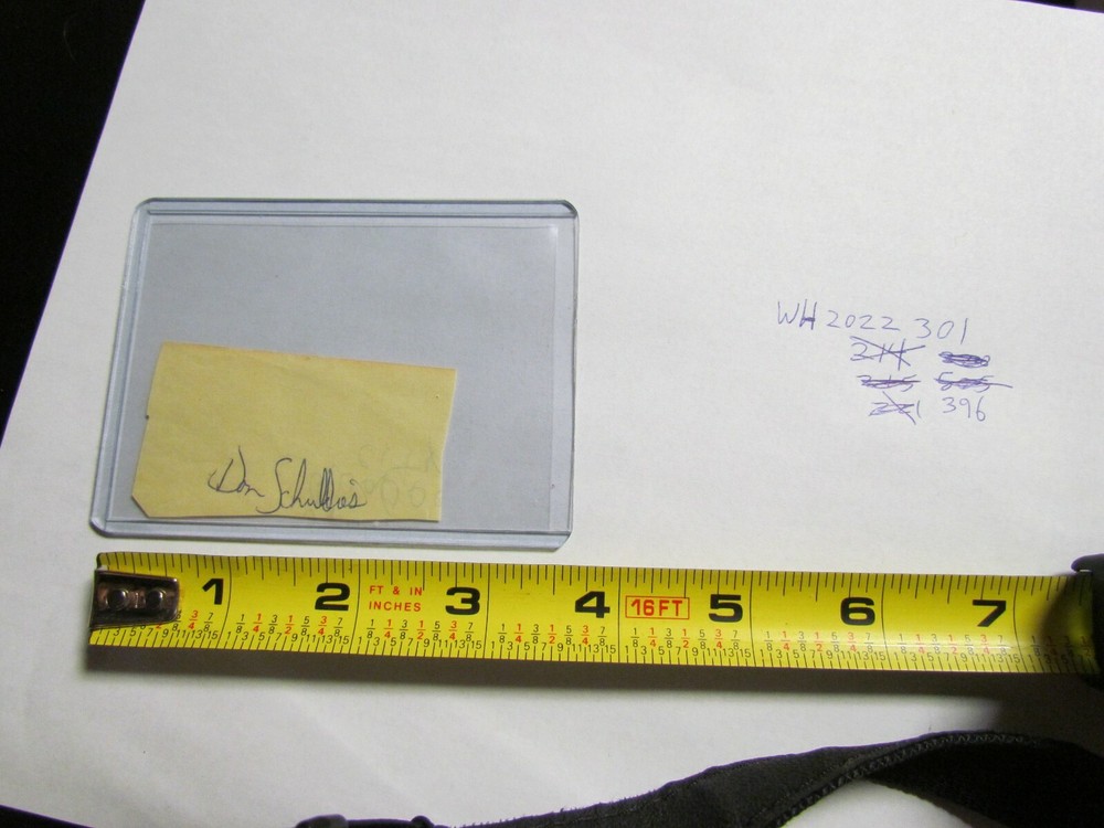 Don Schulze Signed Cut JSA Auction Certified