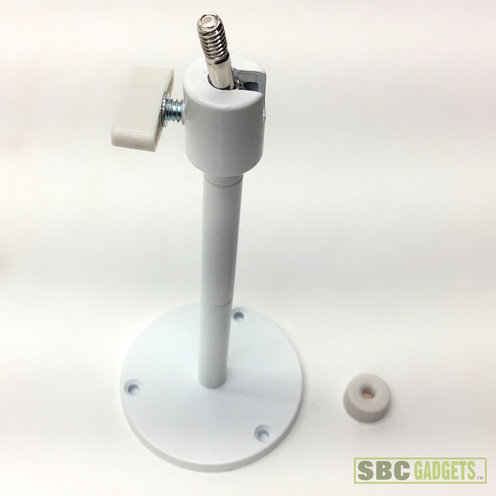 NEW Pedestal Wall Mount w/ Adjustable Pivot Head For Security Camera White