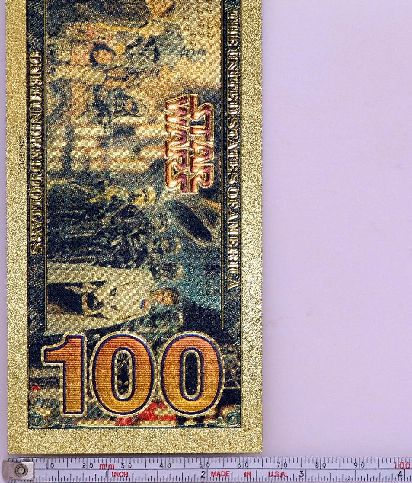 Lot of 8 Star Wars Darth Vader Yoda Luke Han Boba Fett Gold Foil Notes Set XS12