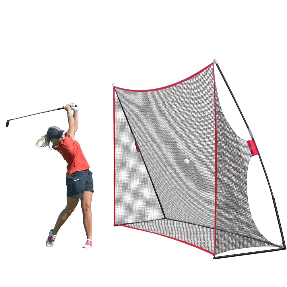 10x7ft Portable Golf Practice Net Hitting Training Net w/Carry Bag for Backyard