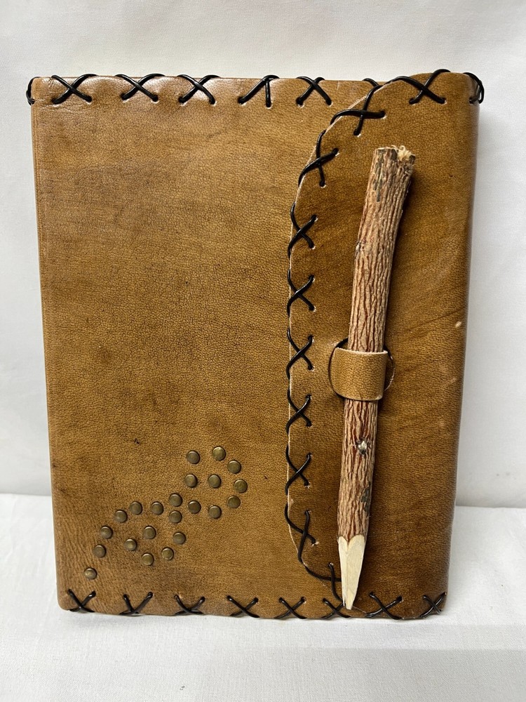 Leather Journal And Stick Pencil