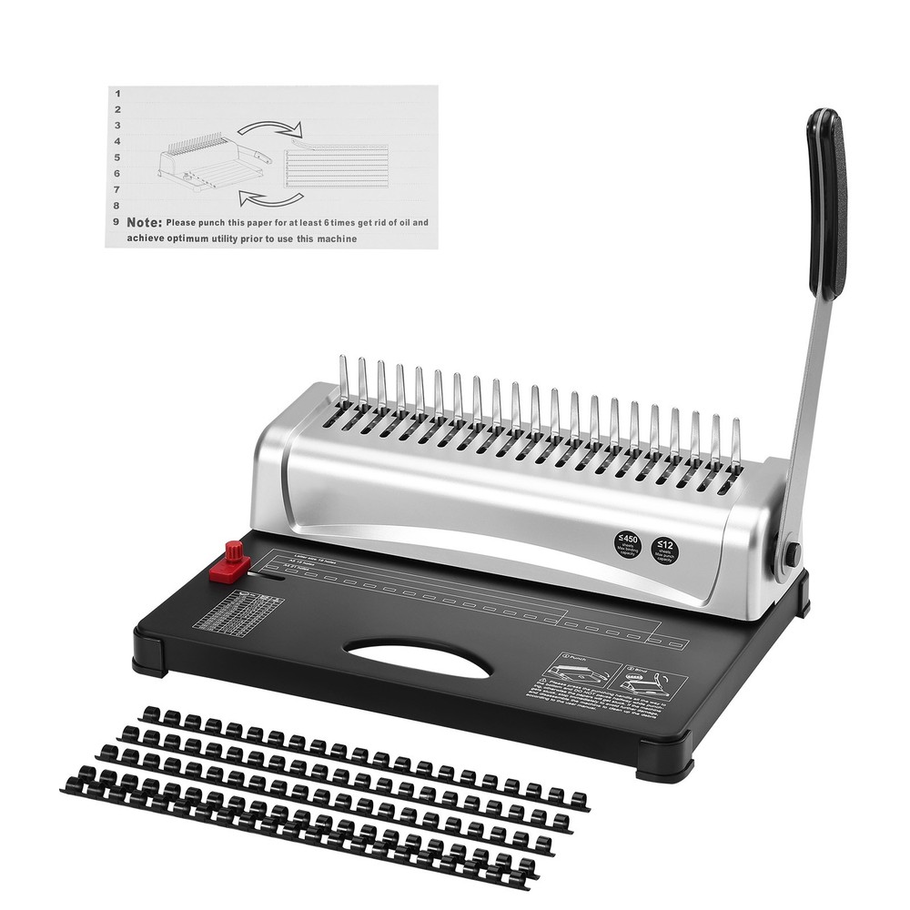 Uimoso Binding Machine Comb Binding Machine 21 Holes 100 PCS Binding Spines