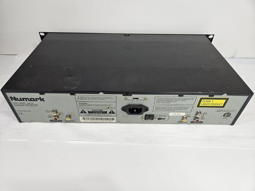 Numark CDN25 Professional Dual CD Player W/ Controller *UNTESTED* No Power Cord