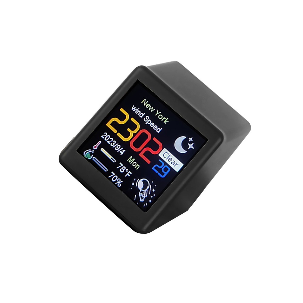 Mini Desktop Clock WIFI Weather Clock 1.5Inch Screen Temperature & Humidity