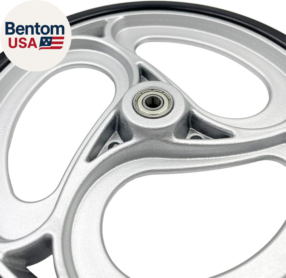 2 Pcs 10" Replacement Wheels for Rollator Walker Wheelchairs Walker Wheels Repla
