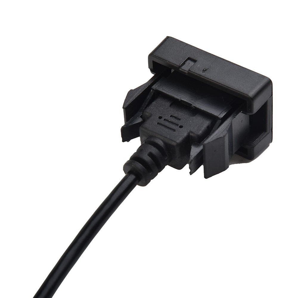 USB Extension Cable 25cm Adapter Black Car Center Console Flush Mount Part