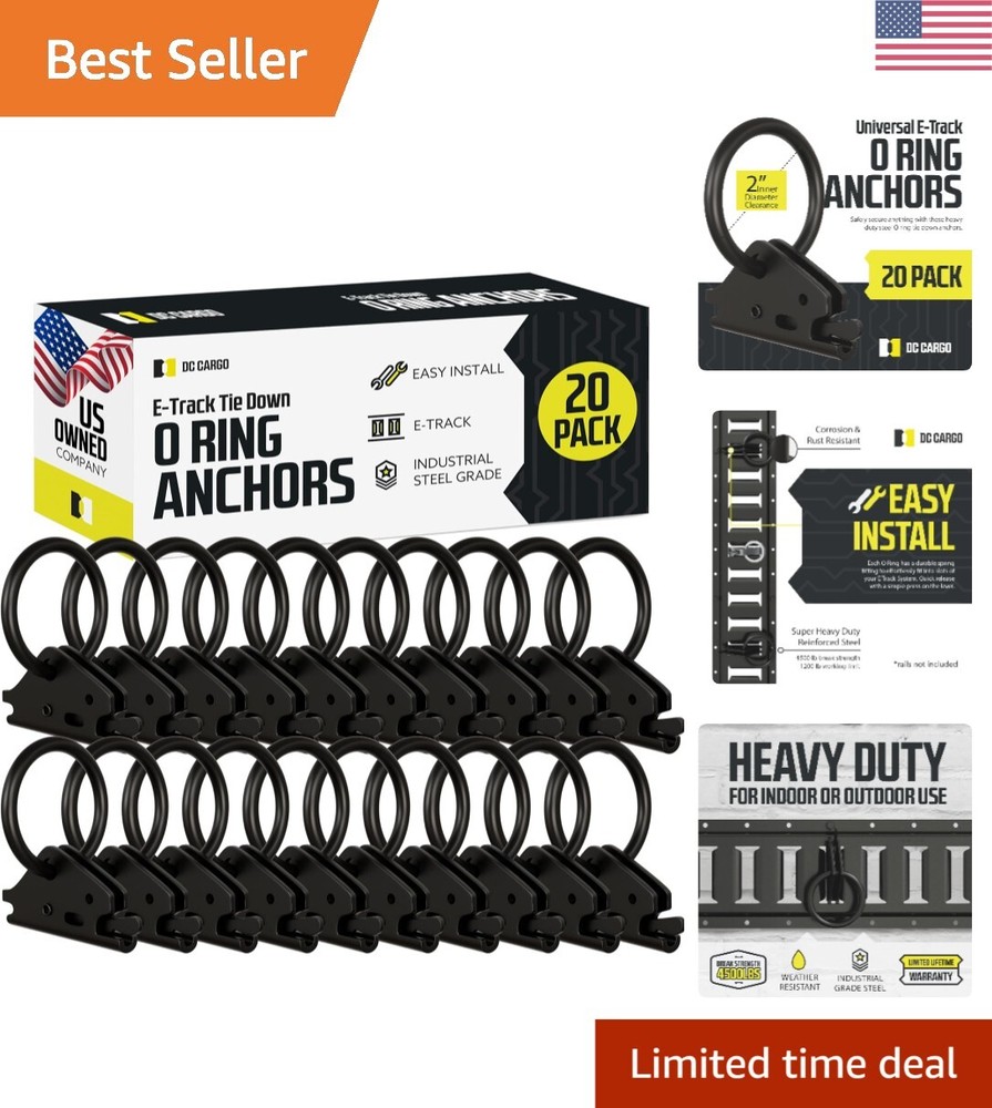 Premium 20-Pack ETrack O Ring Set: High Load Capacity for Secure Cargo Transport