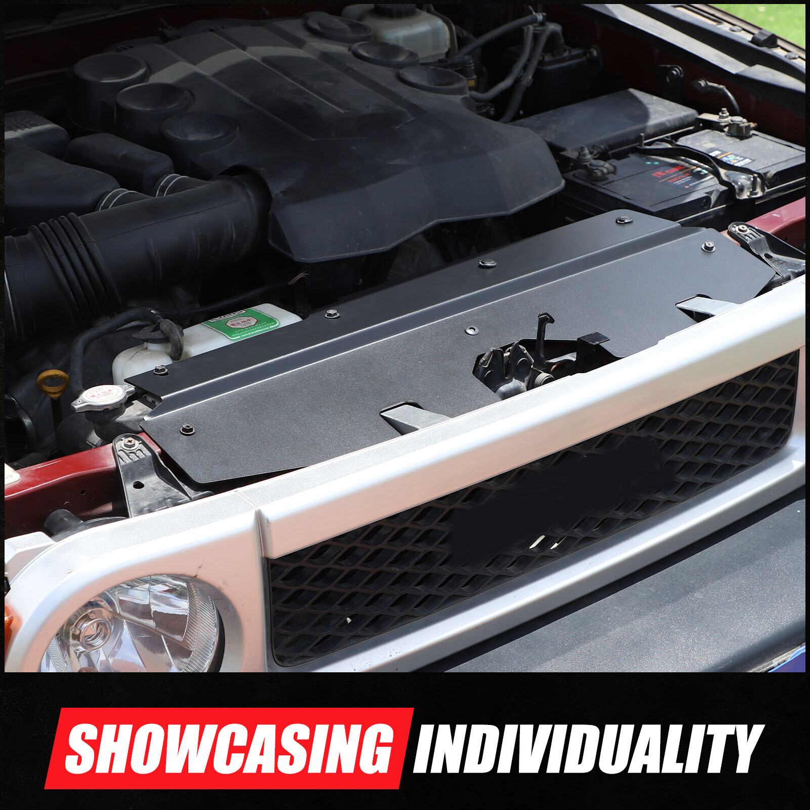 Aluminum Alloy Radiator Cooling Plate Black For Toyota FJ Cruiser 2007-2021 1PCS